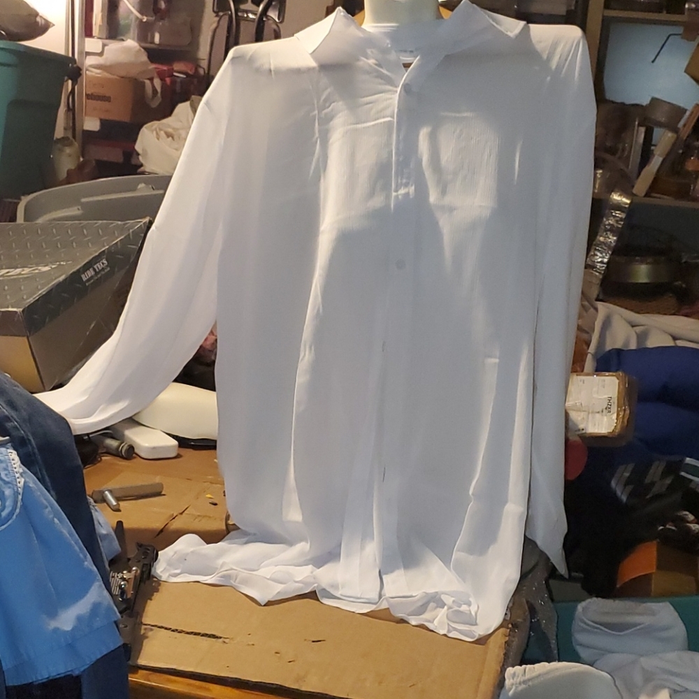 NWOT Sheer Button Up Blouse